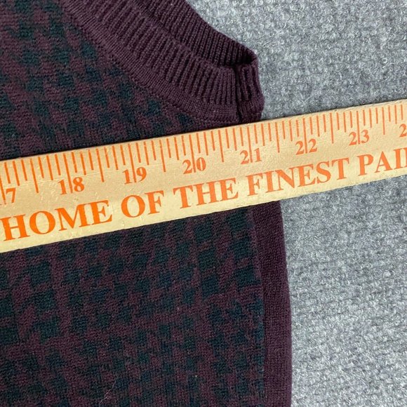 Spring & Mercer Sweater Vest Men's XL Slim Fit Burgundy 100% Cotton Adults - Picture 3 of 5